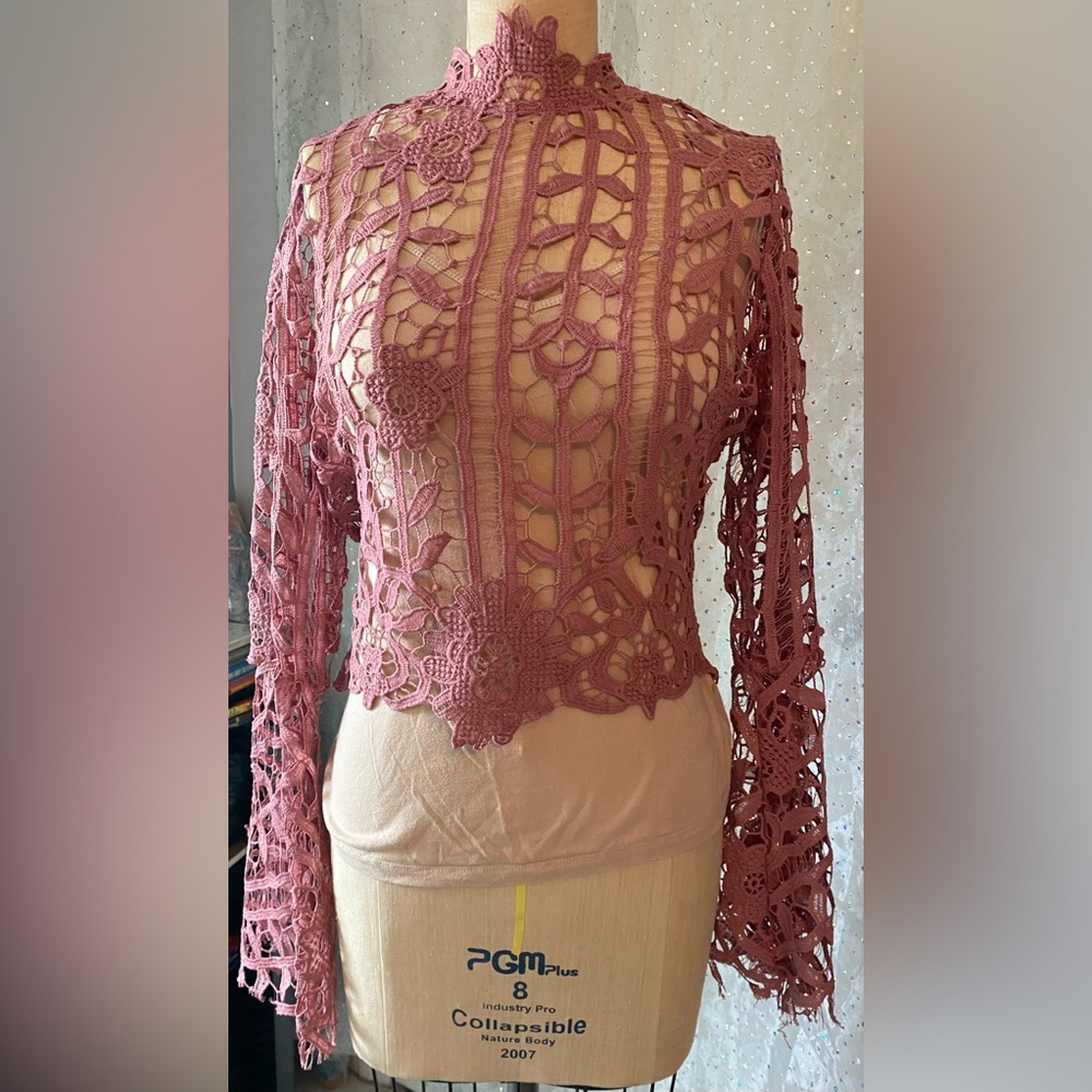 Lace Pink Blouse.